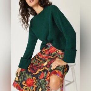 Anthropologie Forest Green Sweater Size XS
